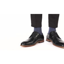 Men's Black Classic Oxfords Brogue Soft Cap-Toe Dress Shoes